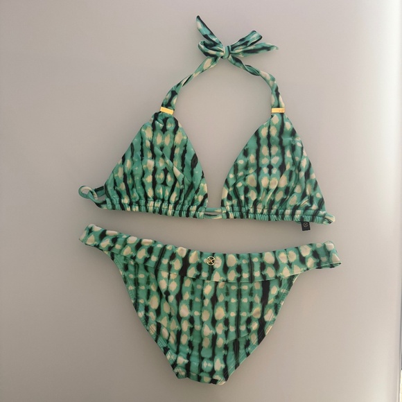 ViX Paula Hermanny Bia Bikini Set Mint/Black Size D/Large - Picture 2 of 2